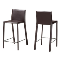 Baxton Studio Counter Stool Brown ALC-1822A-65 Brown Set of 2